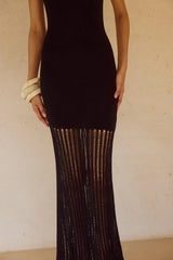 JACQUES KNIT MAXI DRESS - BLACK