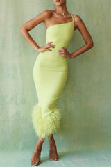 lime midi dress
