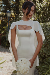 ivory asymmetric draped pure silk shawl