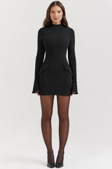 black mini dress