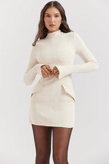 vintage cream mini dress