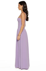 Almost Yours Lilac Crepe Maxi Dress