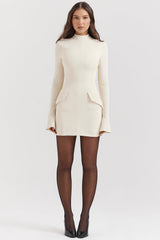 vintage cream mini dress